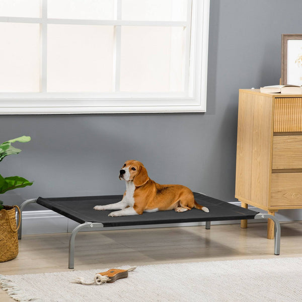 Elevated Pet Bed Cooling Raised Cot Style Bed For Large Medium Sized Dogs With Non-Slip Pads Steel Frame Breathable Mesh Fabric