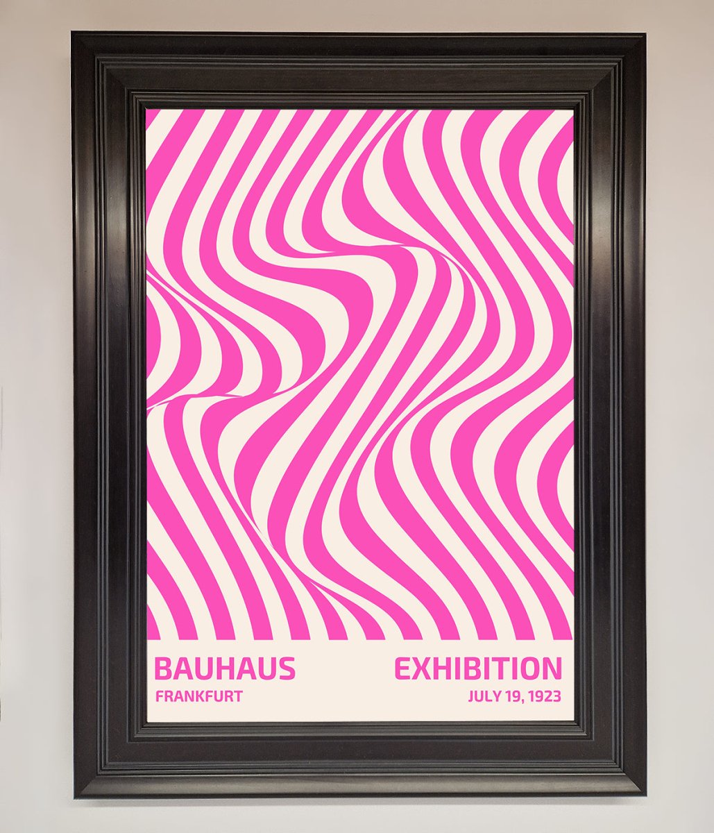 Bauhaus Pink Expedition Framed Wall Art - Zestio
