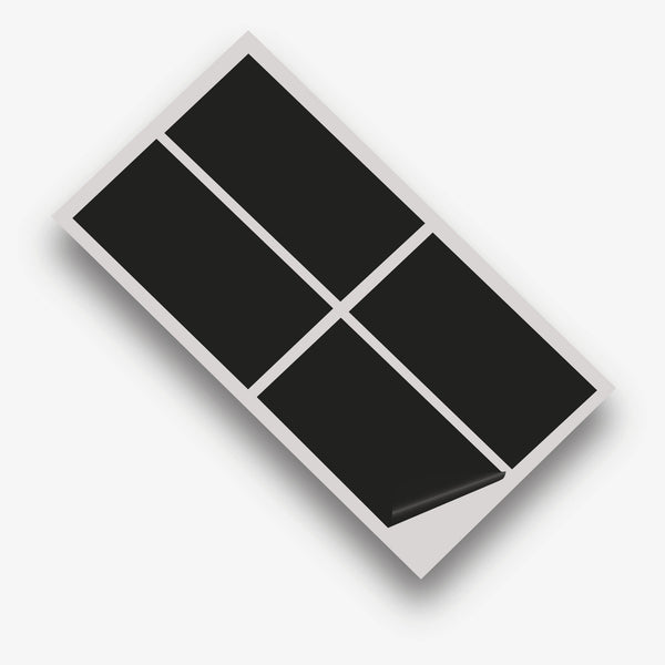 Black Matte 100x200mm Vinyl Wall Tile Stickers Kitchen & Bathroom Transfers