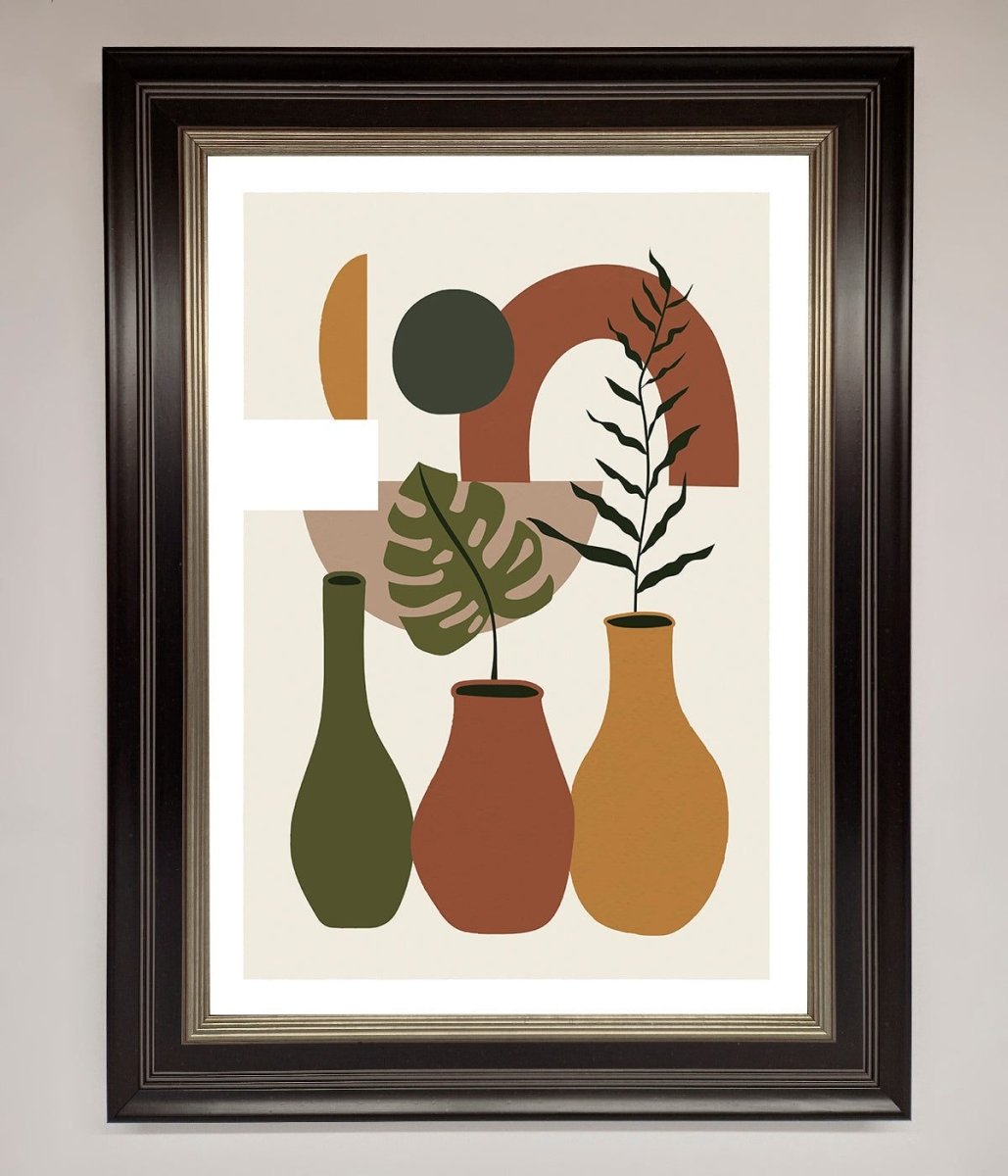 Bohemian Modern Vases And Plant Framed Poster - Zestio