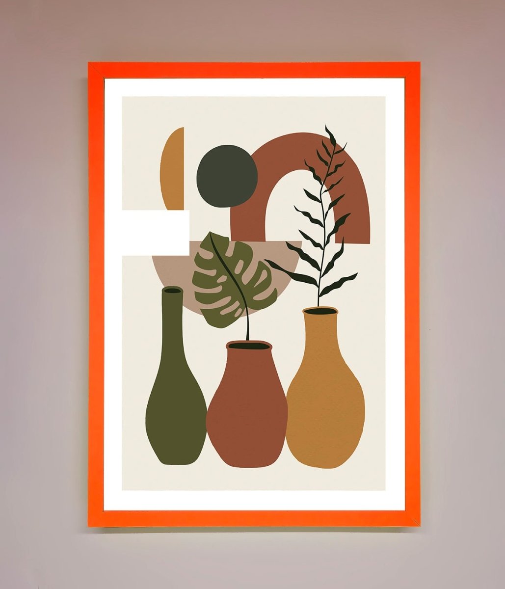 Bohemian Modern Vases And Plant Framed Poster - Zestio
