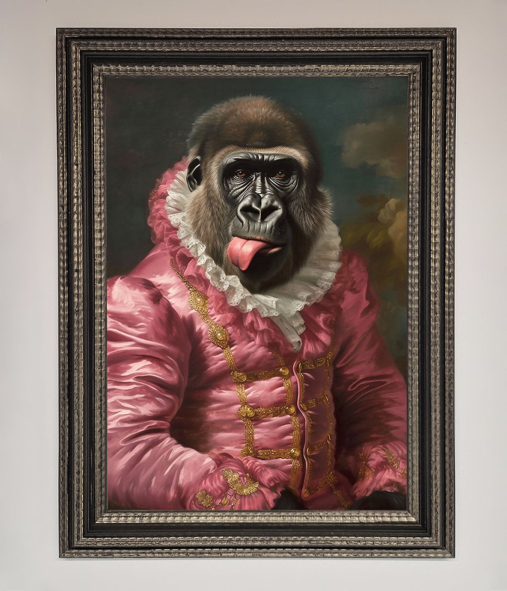 Cheeky Gorilla Framed Poster - Zestio