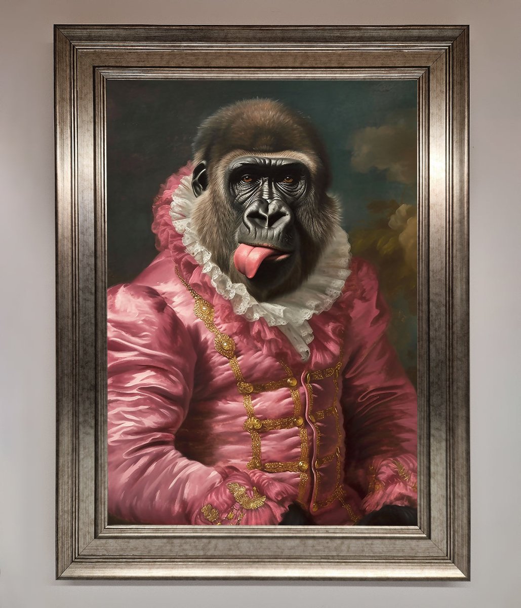 Cheeky Gorilla Framed Poster - Zestio
