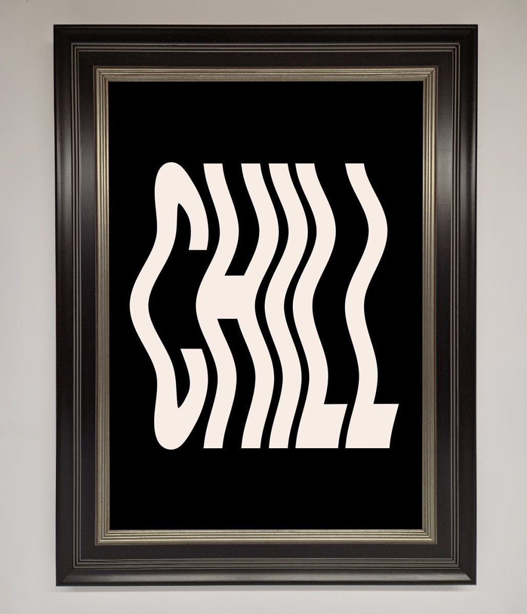 Chill Black Framed Wall Art - Zestio