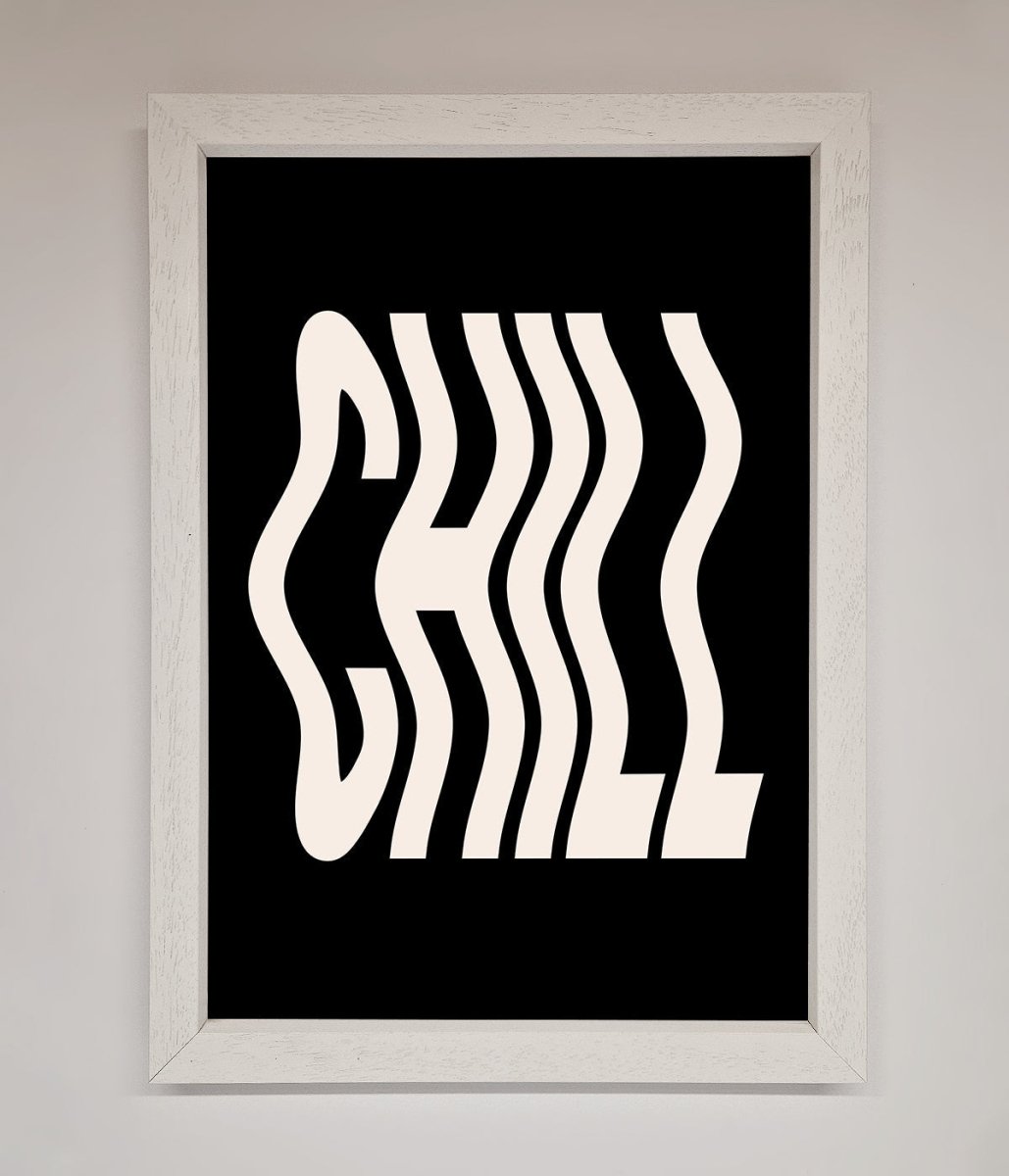 Chill Black Framed Wall Art - Zestio