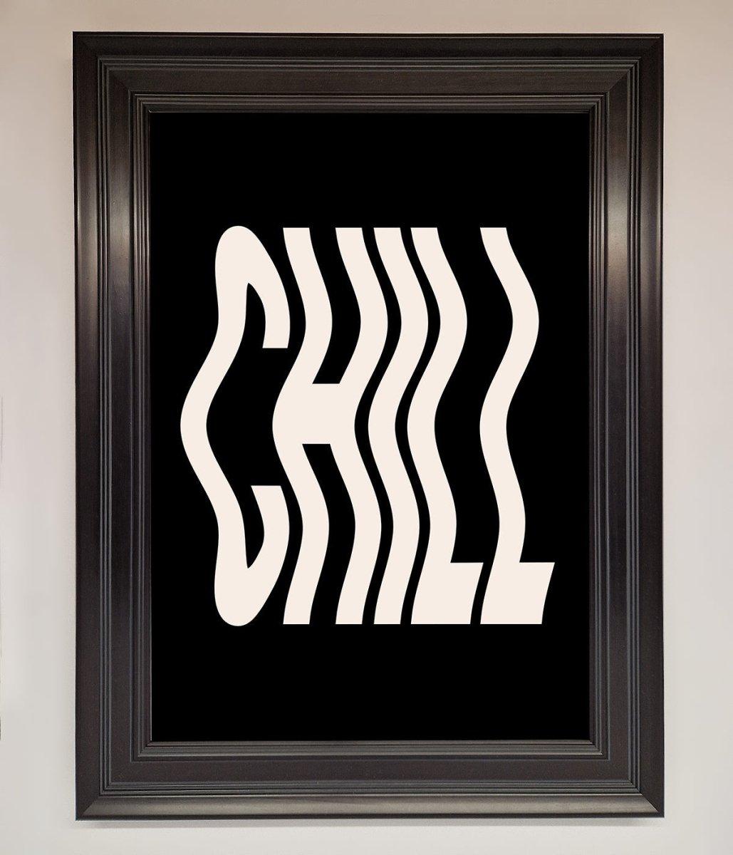 Chill Black Framed Wall Art - Zestio