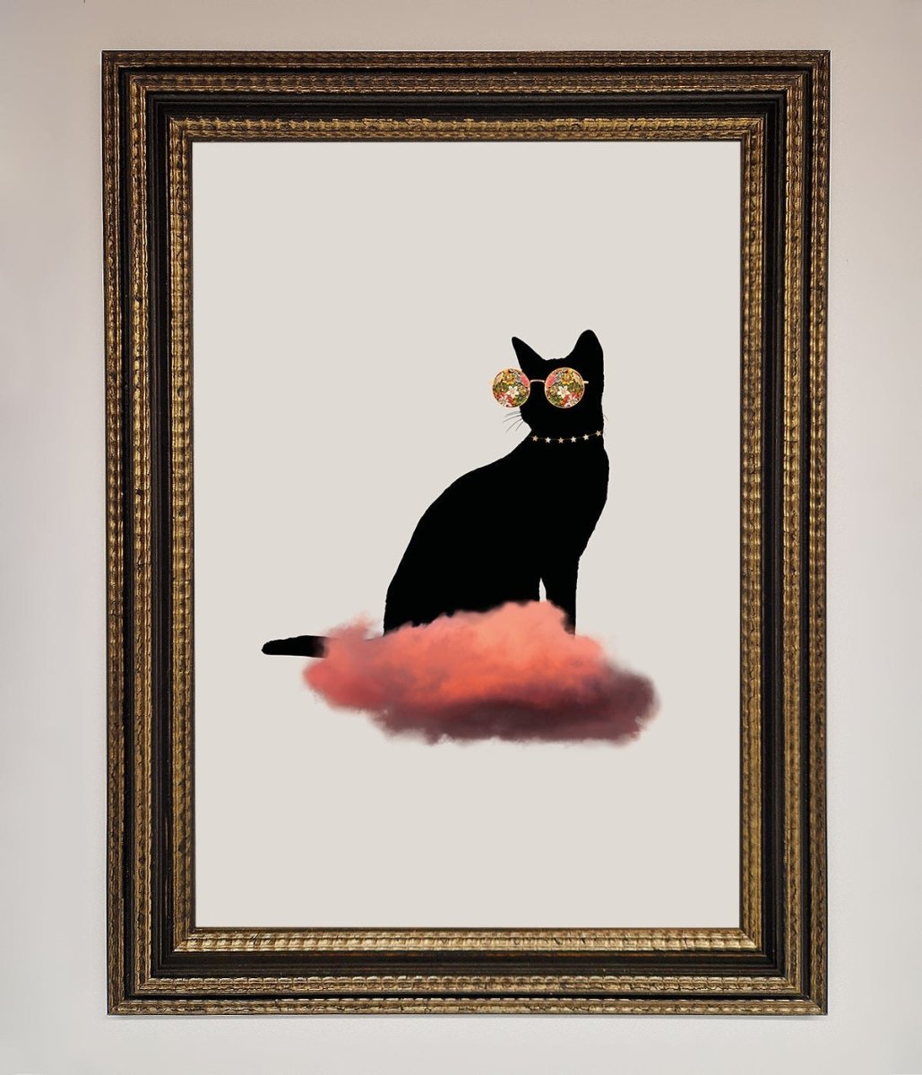 Cloud Cat Framed Poster - Zestio