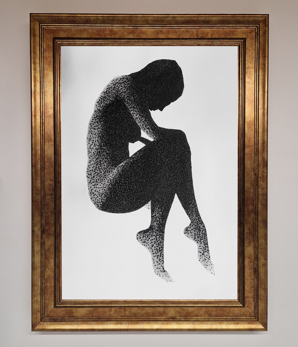 Dotted Figure Framed Poster - Zestio