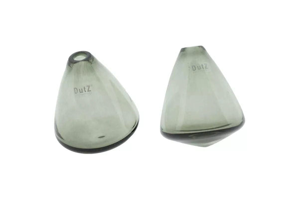 TUMBLING VASE - H12 D10 cm - SMOKE Glass