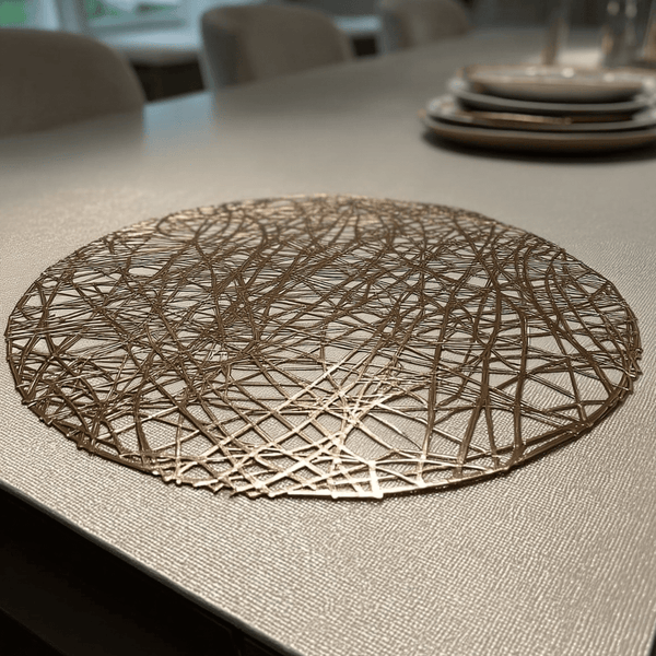 Emily Gold Round Placemat