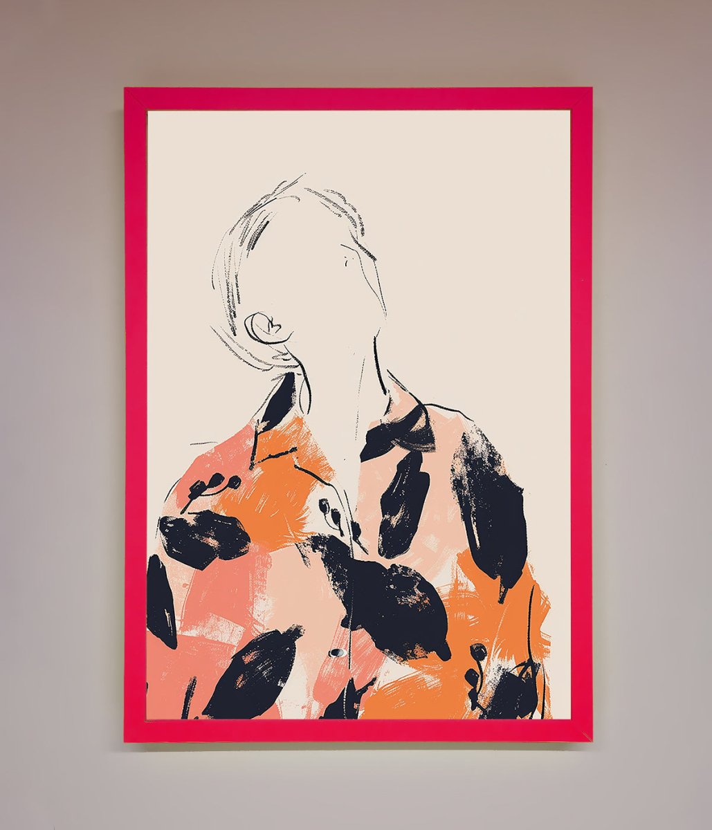 Floral Thinker Framed Wall Art - Zestio