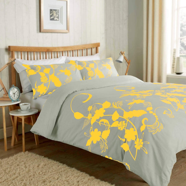 Floral Trail Duvet Set Luxurious Cotton Rich Soft Bedding with Elegant Botanical Design in Single Double King and Super King Sizes OEKO-TEX Certified by OLIVIA ROCCO