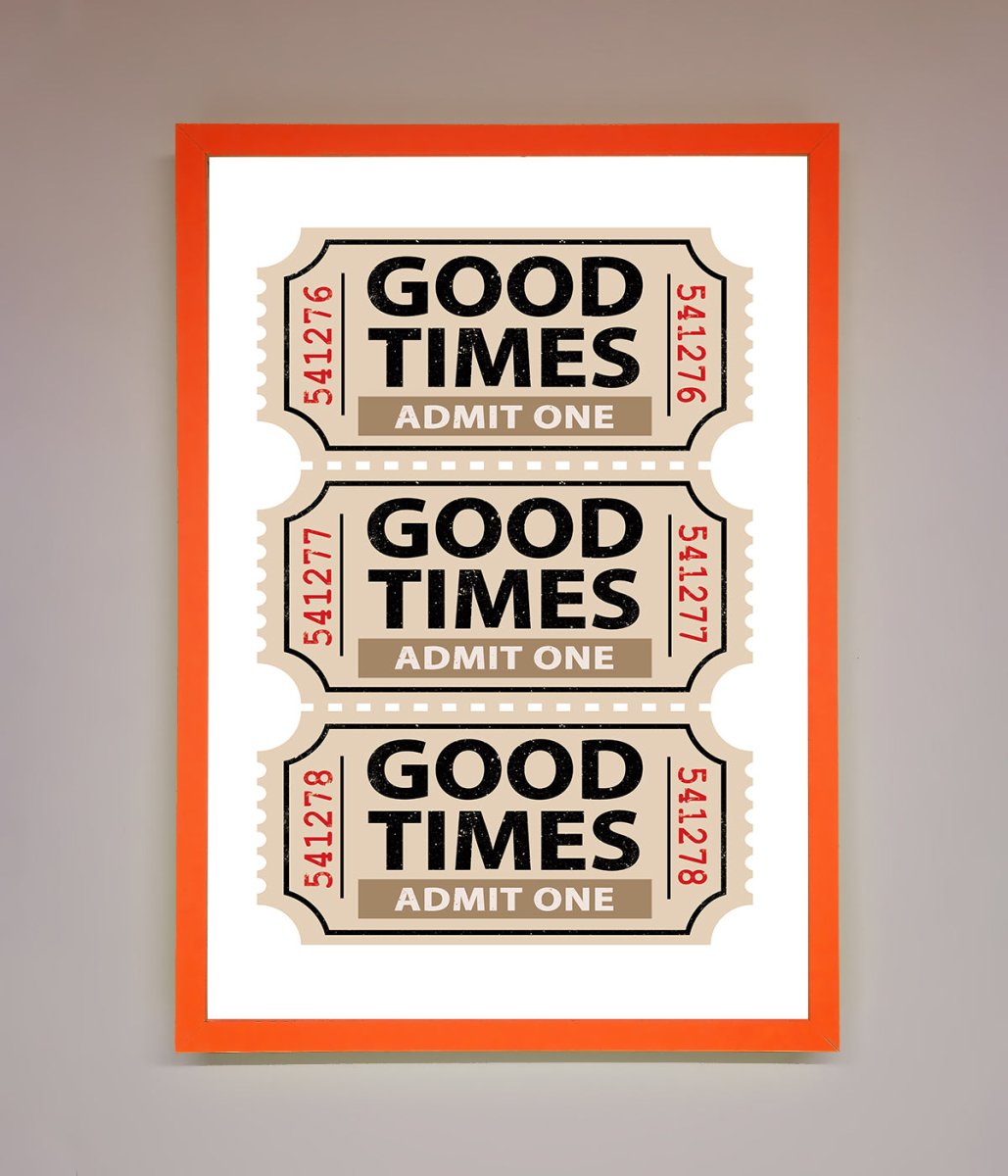 Good Times Beige Framed Wall Art - Zestio