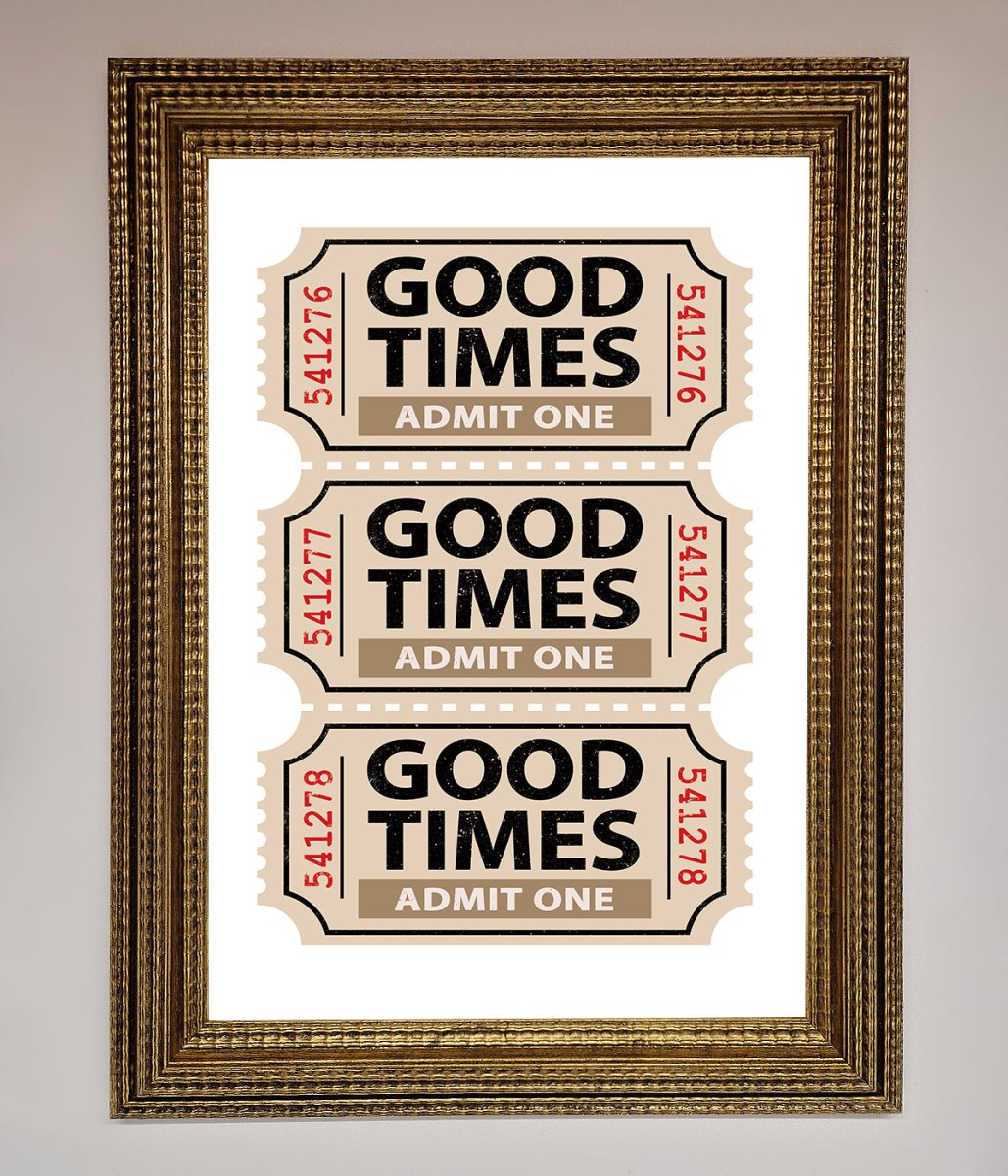 Good Times Beige Framed Wall Art - Zestio