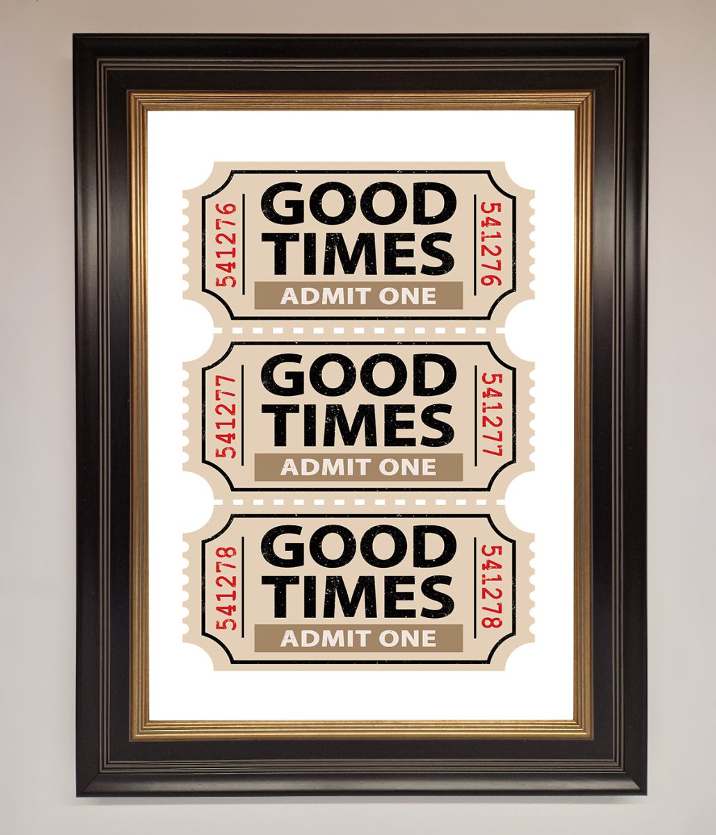 Good Times Beige Framed Wall Art - Zestio
