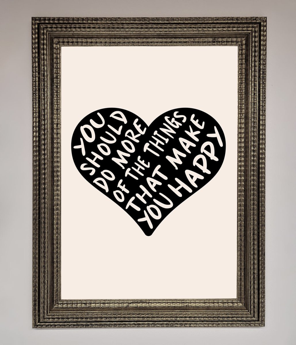 Happy Heart Framed Print - Zestio