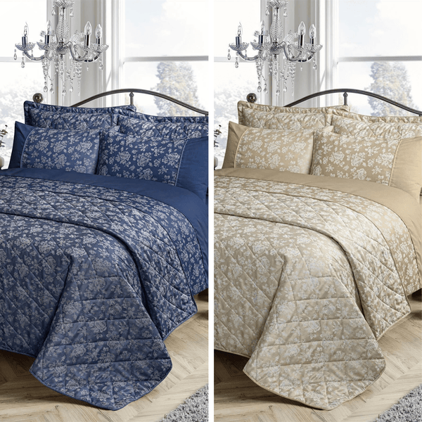 Kew Hand Woven Jacquard Cotton Quilt Cover Duvet Sets & Bedspreads Luxurious Cotton Rich Bedding with Exquisite Design Available in All Sizes by OLIVIA ROCCO