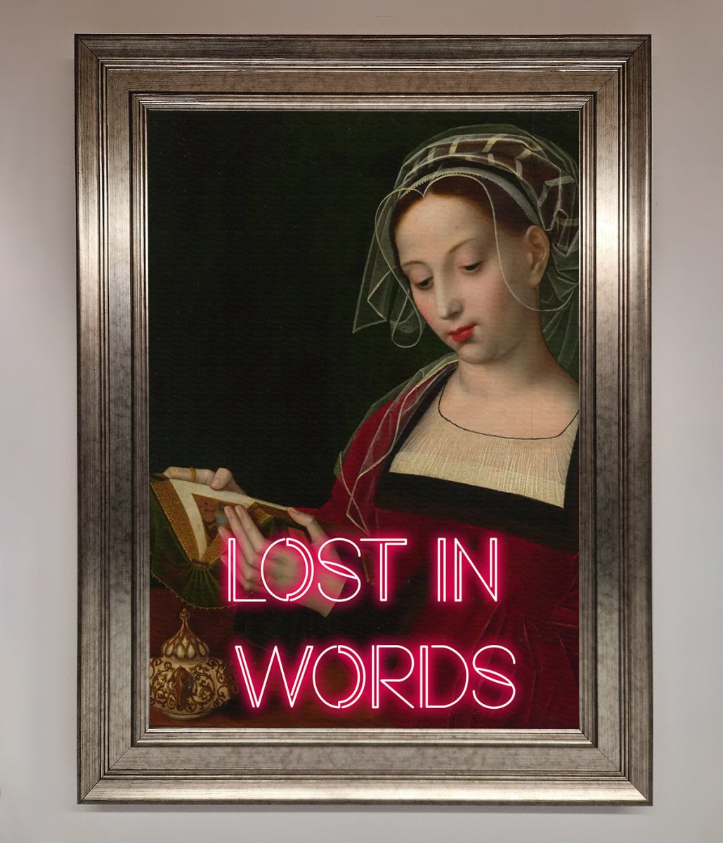 Lost In Words Medieval Framed Poster - Zestio