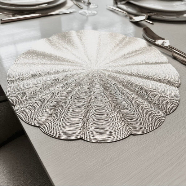 Lyra Silver Round Placemat