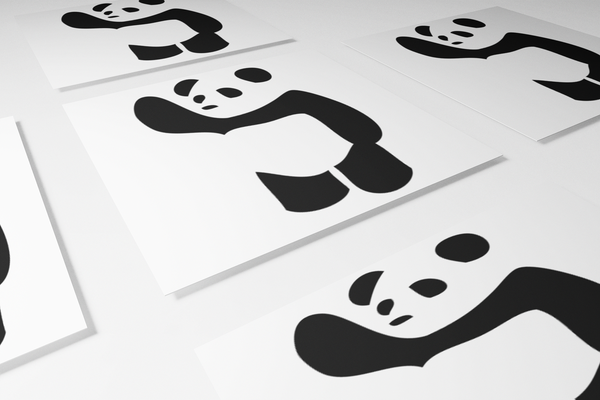 Waving Panda Sticker