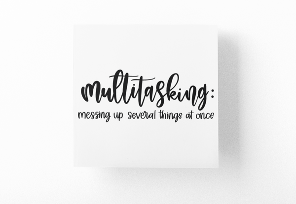 Multitasking Definition Sarcastic Sticker