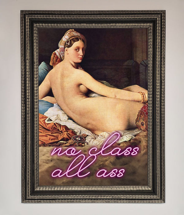 No Class All Ass Framed Print - Zestio