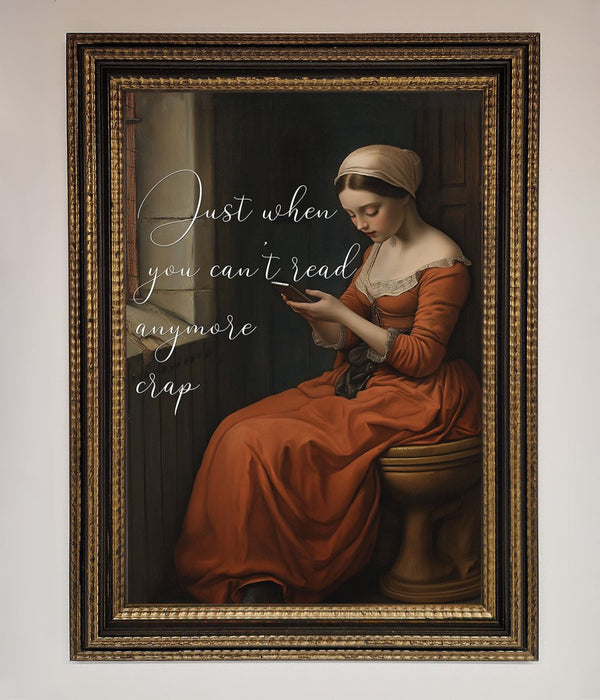 No More Crap Framed Poster - Zestio