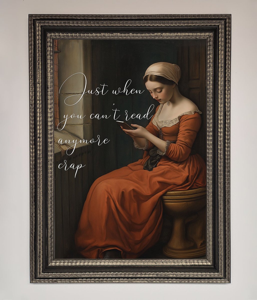 No More Crap Framed Poster - Zestio