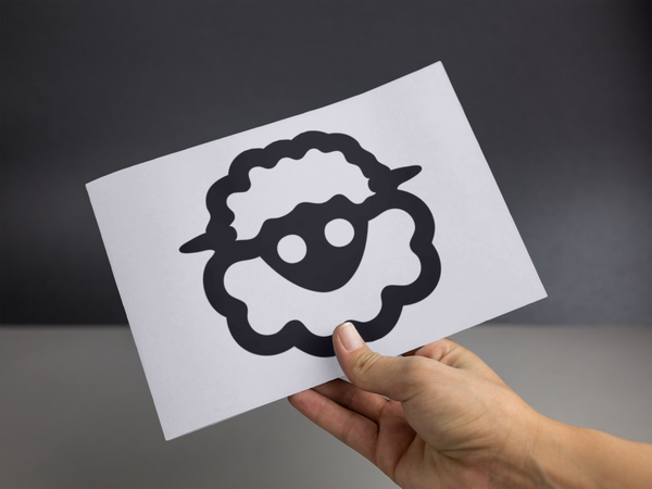 Funny Cartoon Sheep Sticker