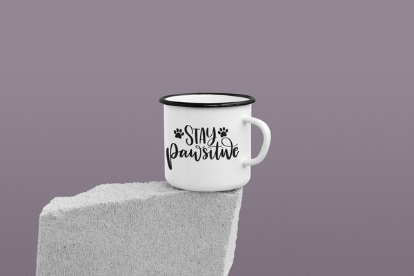 Stay Pawsitive Dog Mom Mug
