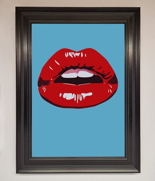 Red Lips Contemporary Framed Poster - Zestio