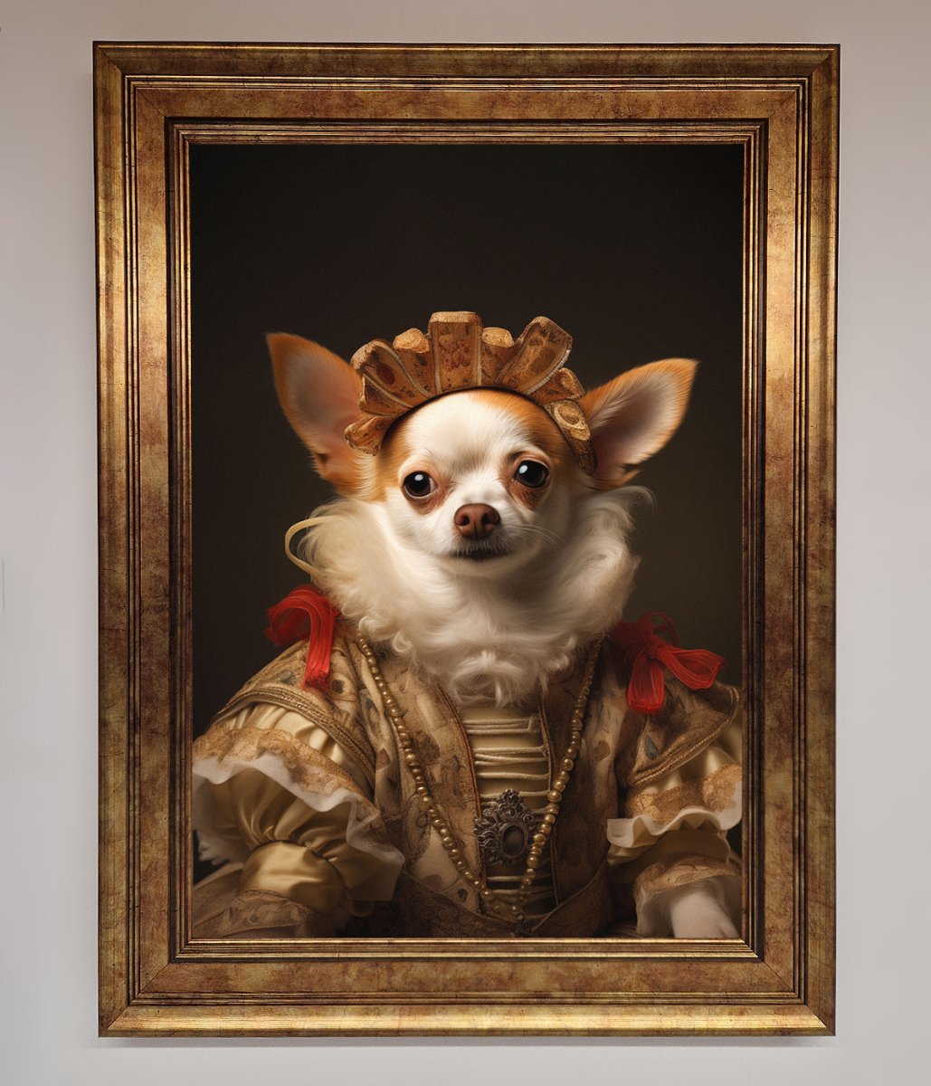 Renaissance Chihuahua Framed Print - Zestio