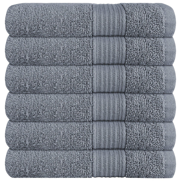 Rhodes Towel Silver 100% Cotton Hotel Quality Soft Super Absorbent Hand Bath Towels, Sheets & Face Cloths by OLIVIA ROCCO