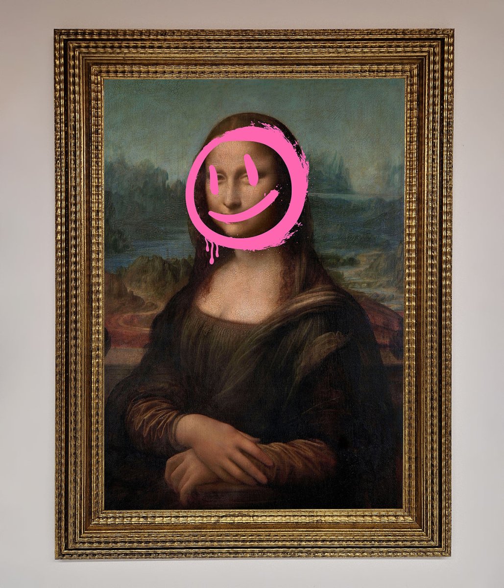 Smiley Mona Lisa Framed Print - Zestio