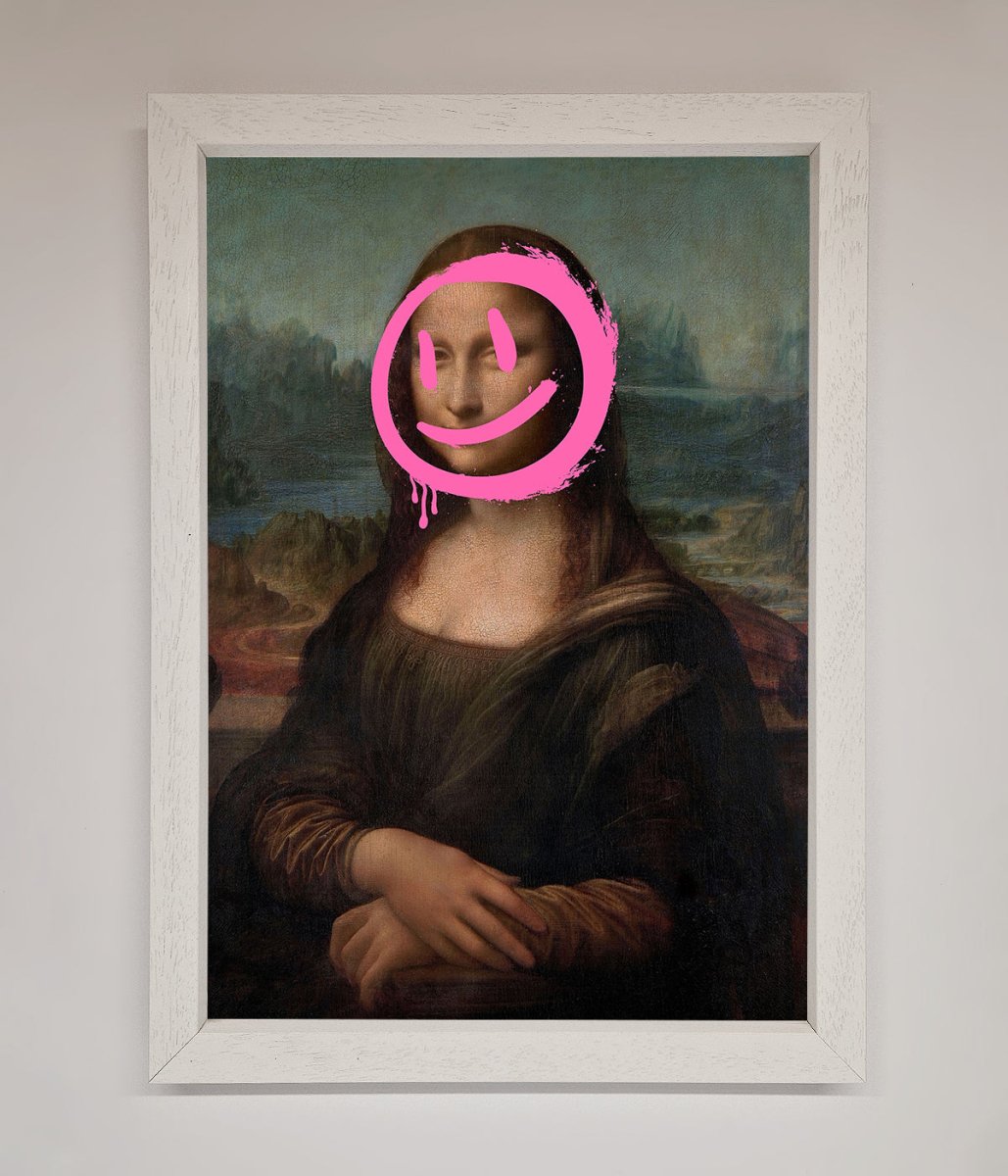 Smiley Mona Lisa Framed Print - Zestio