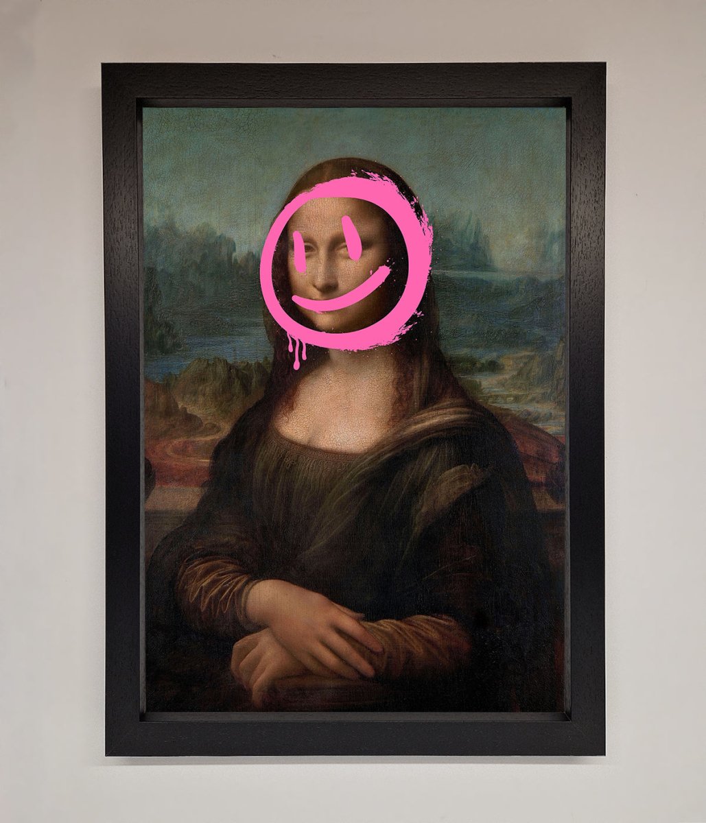 Smiley Mona Lisa Framed Print - Zestio