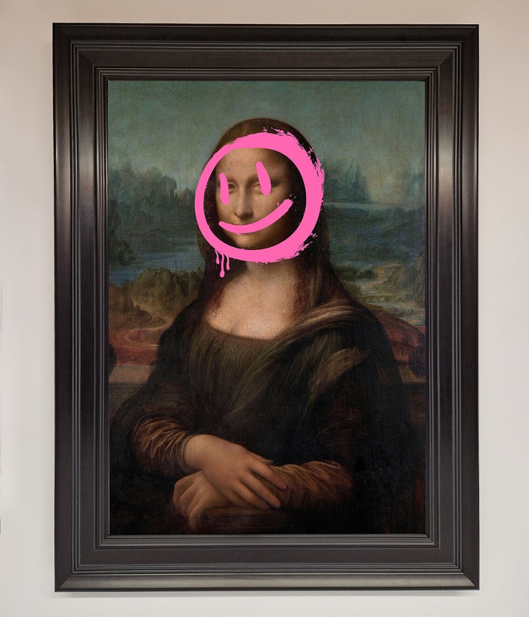 Smiley Mona Lisa Framed Print - Zestio