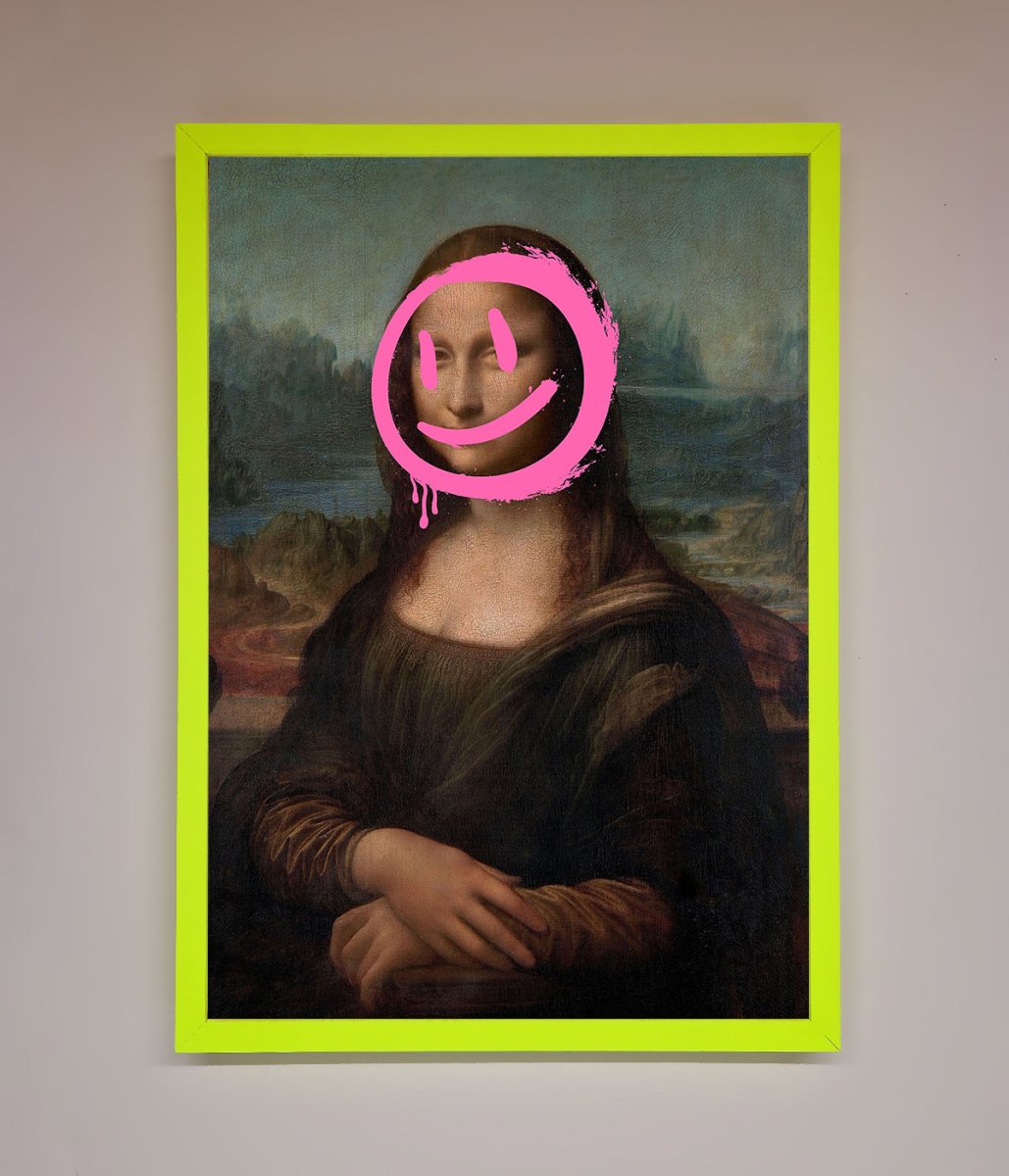 Smiley Mona Lisa Framed Print - Zestio