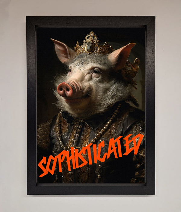 Sophisticated Pig Framed Wall Art - Zestio
