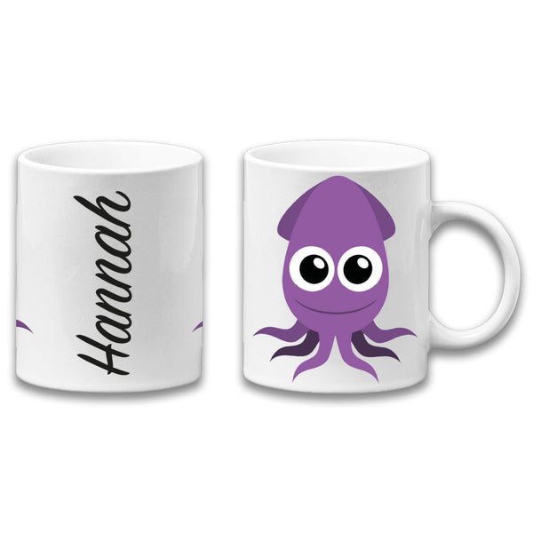 Adorable Squid Sea Animal Personalised Your Name Gift Mug