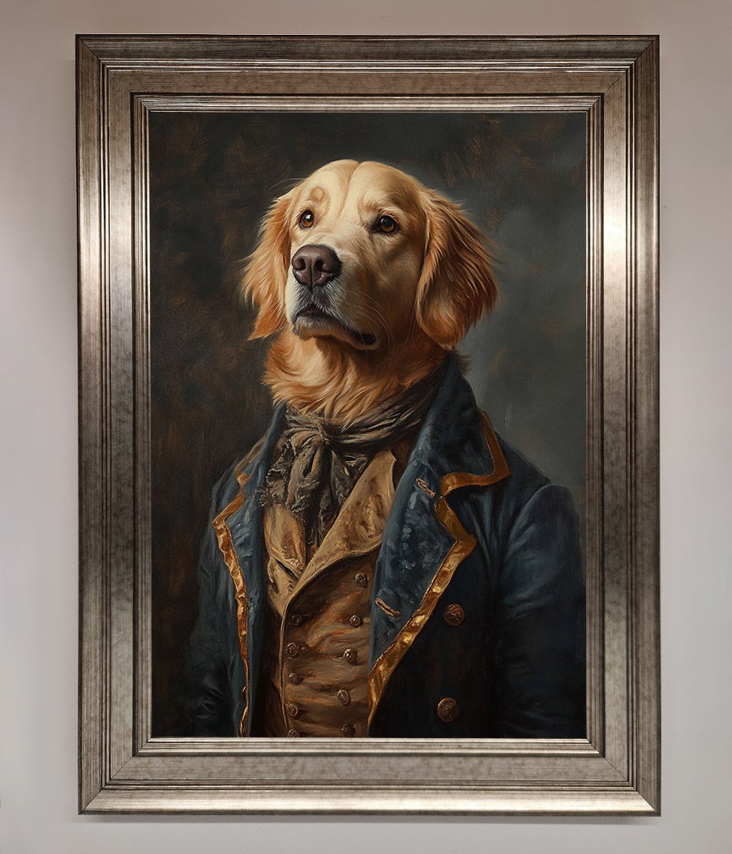 The Renaissance Golden Retiever Framed Wall Art - Zestio