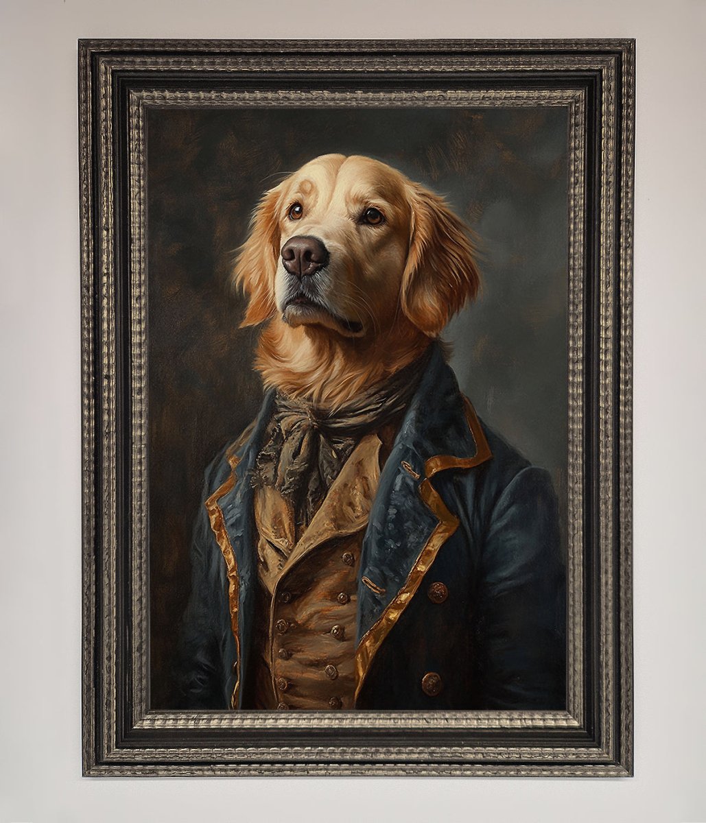 The Renaissance Golden Retiever Framed Wall Art - Zestio