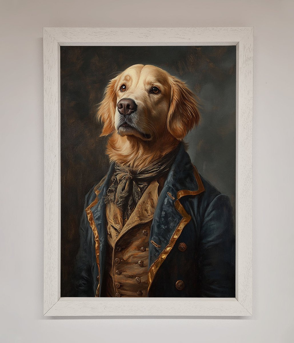 The Renaissance Golden Retiever Framed Wall Art - Zestio