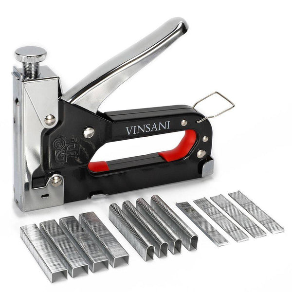 Heavy Duty Stainless Steel Metal Staple Tacker Gun with Staples