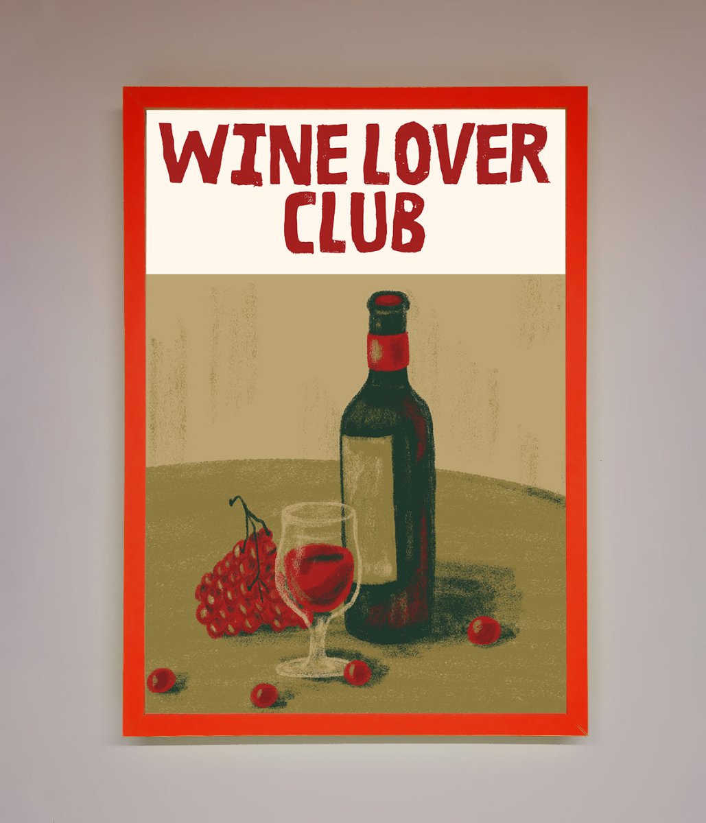 Wine Lovers Club Framed Poster - Zestio