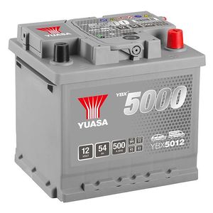 YUASA YBX5012 SILVER HIGH PERFORMANCE CAR BATTERY 12V 54AH HSB012