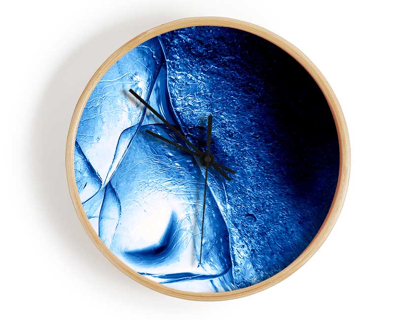 Blue Ice Clock - Wallart-Direct UK