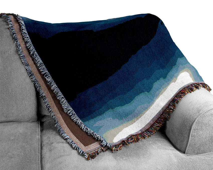Blue Magical Daisy Centre Woven Blanket