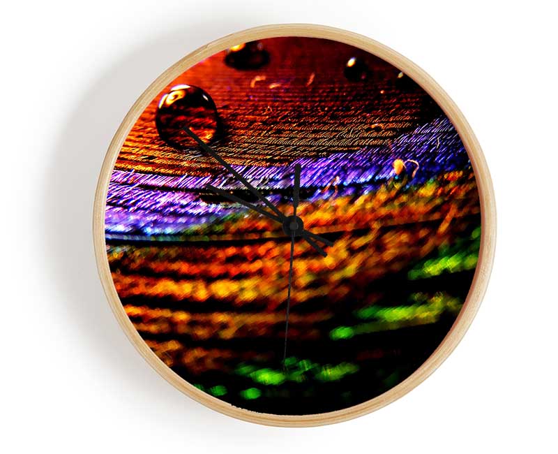 Colourful Bubble Ripples Clock - Wallart-Direct UK
