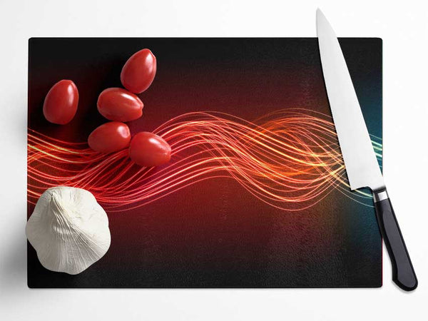 Flow Of Energy Glass Chopping Board